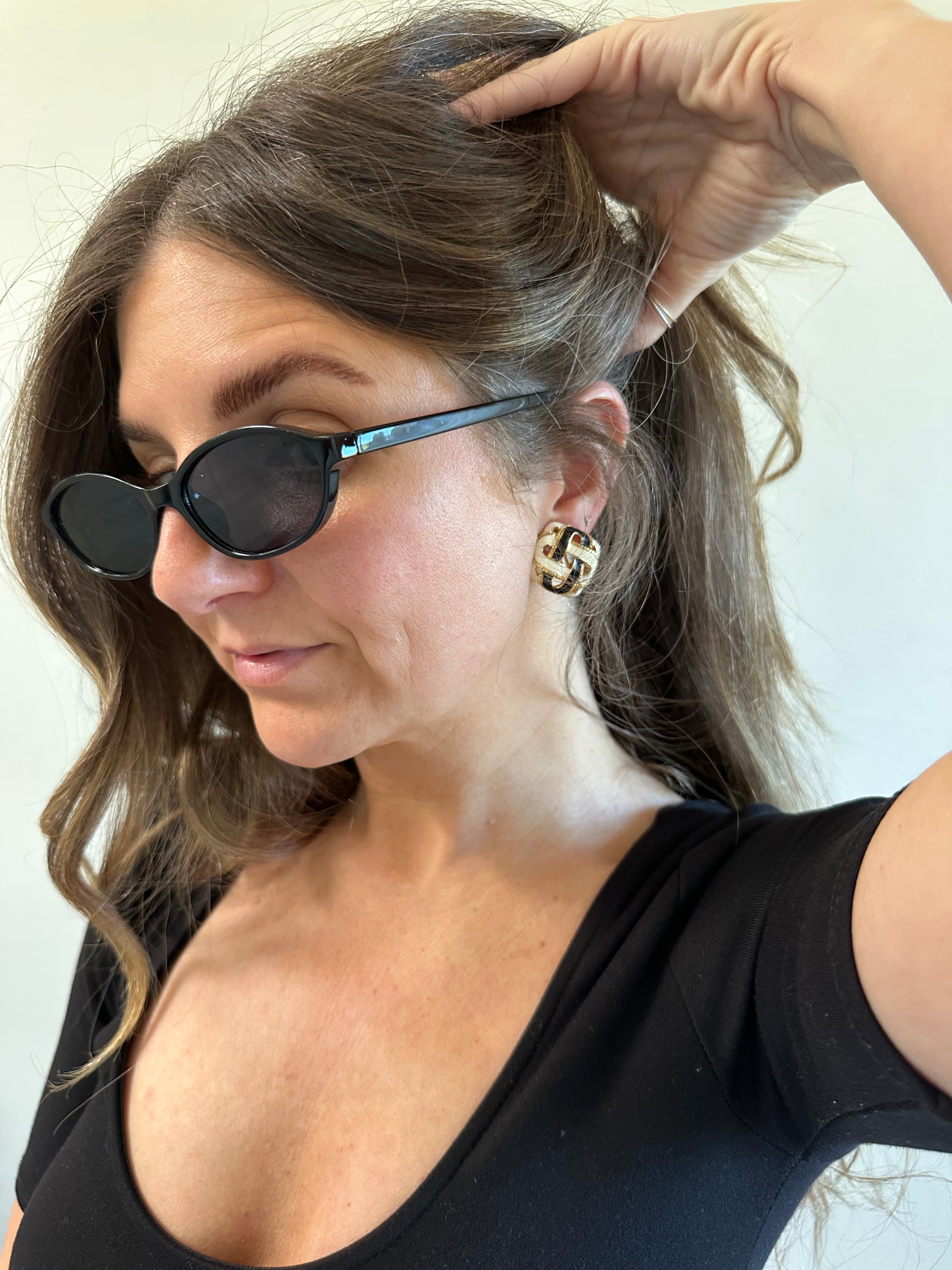 Knot Enamel Clip On Earrings