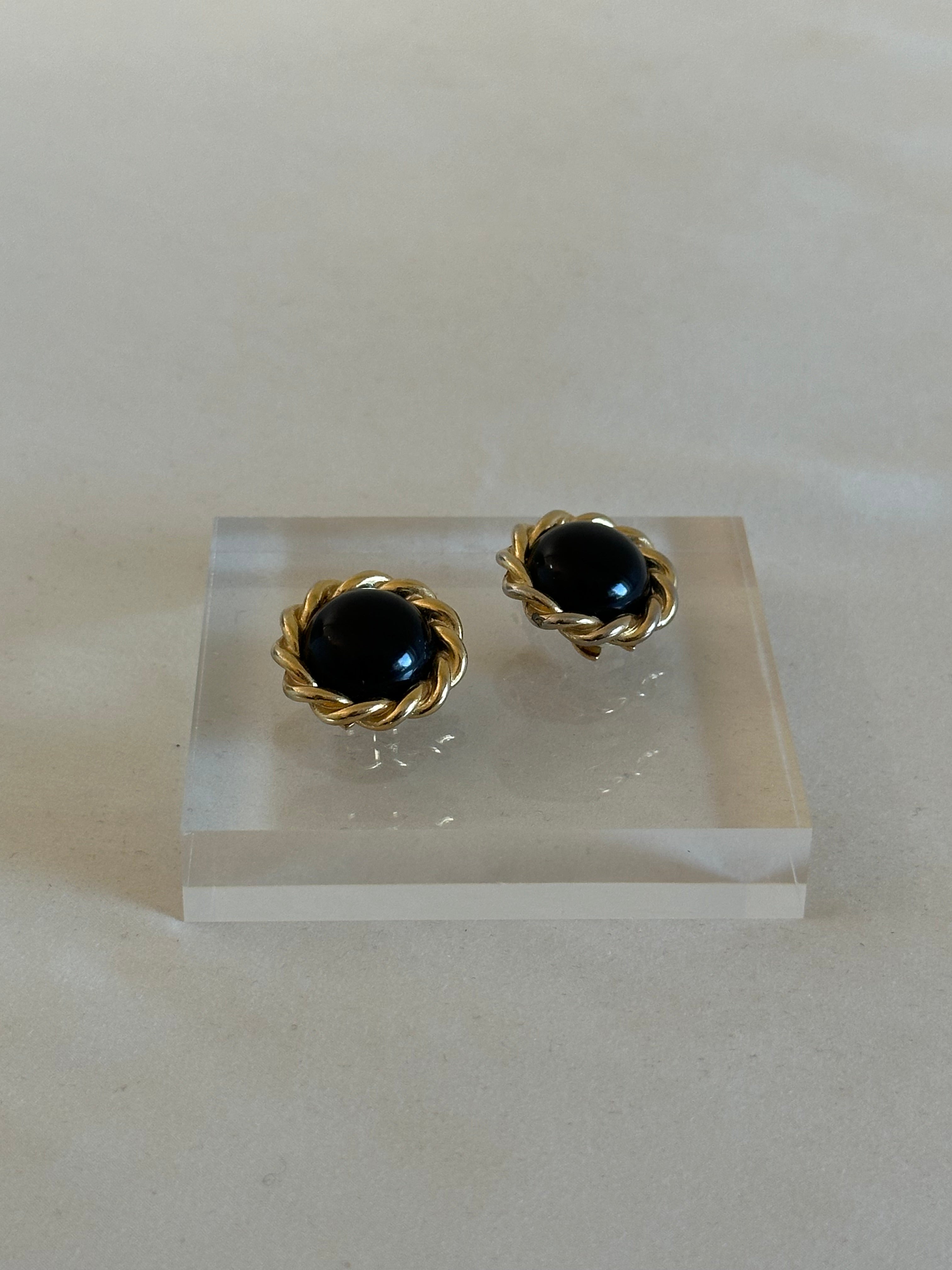 Paolo for Paolo Gucci Cabochon Clip-On Earrings