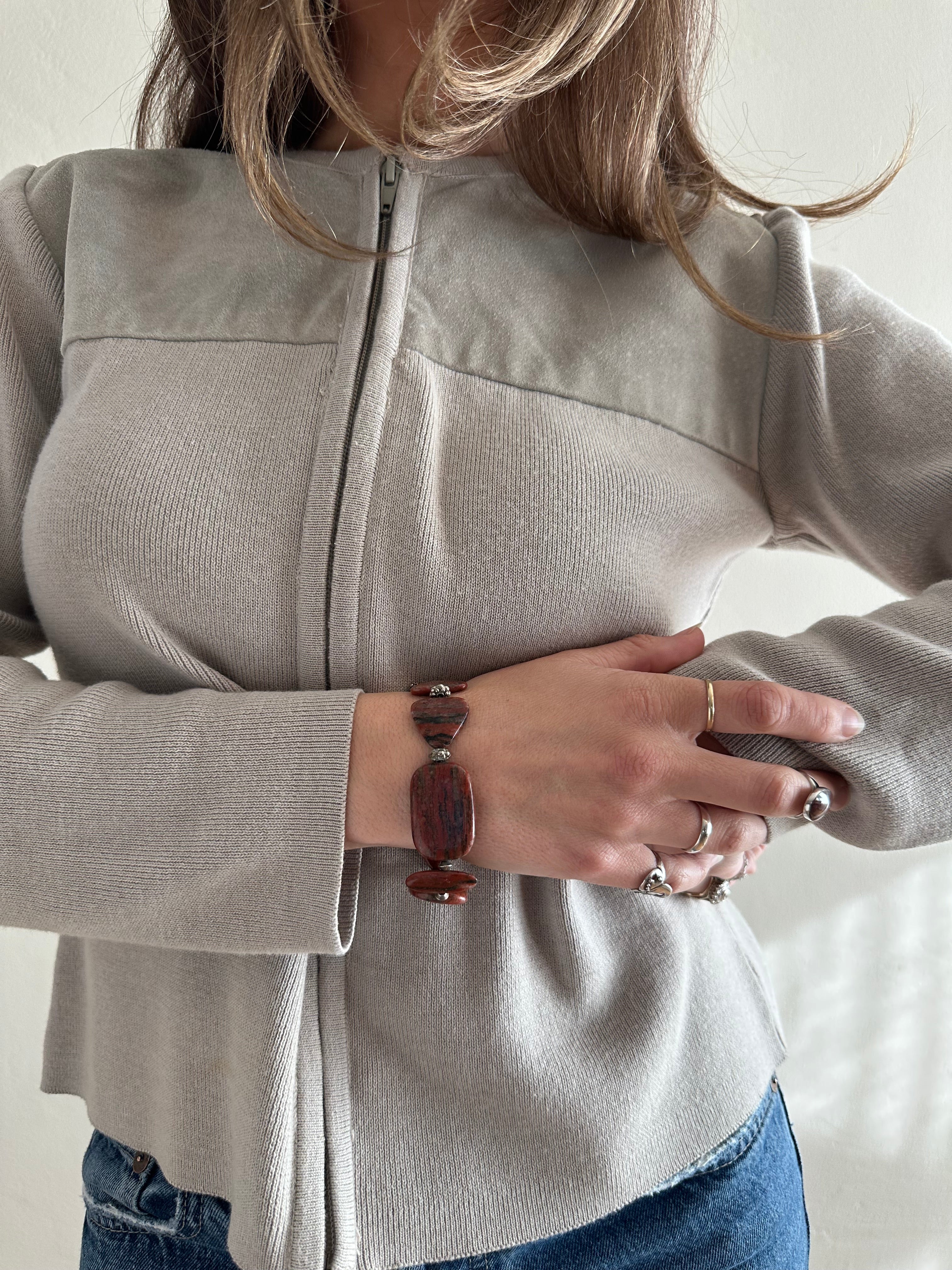 Red Jasper Toggle Bracelet