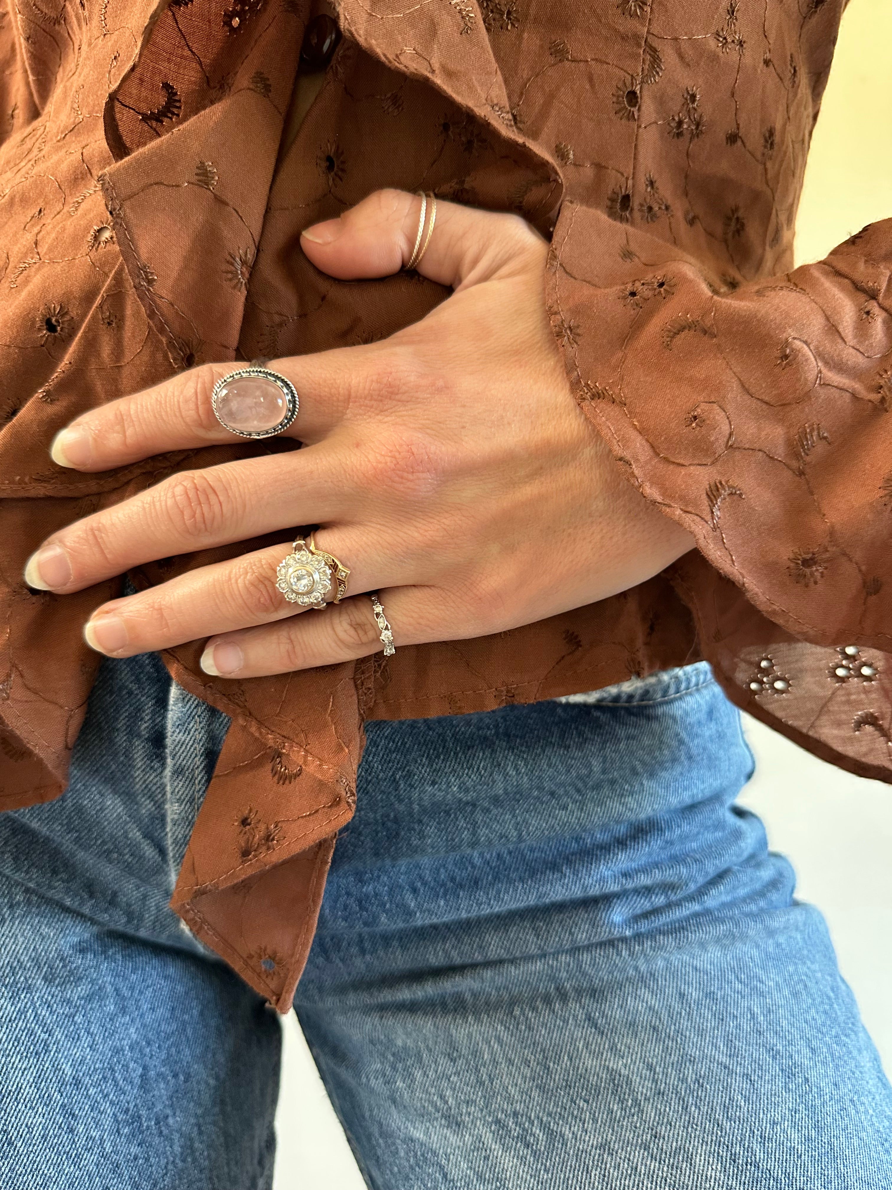 Sterling Silver Crystal Ring