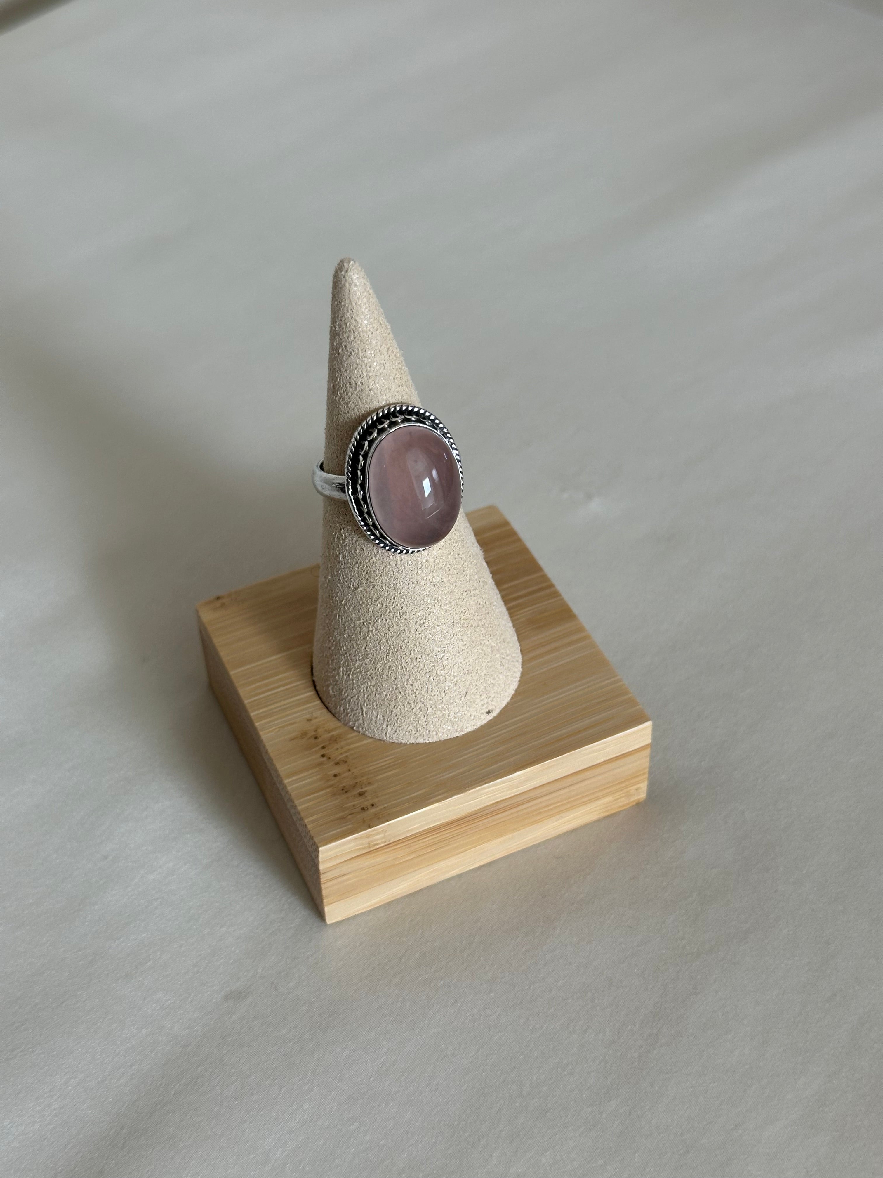 Rose Quartz Sterling Silver Ring