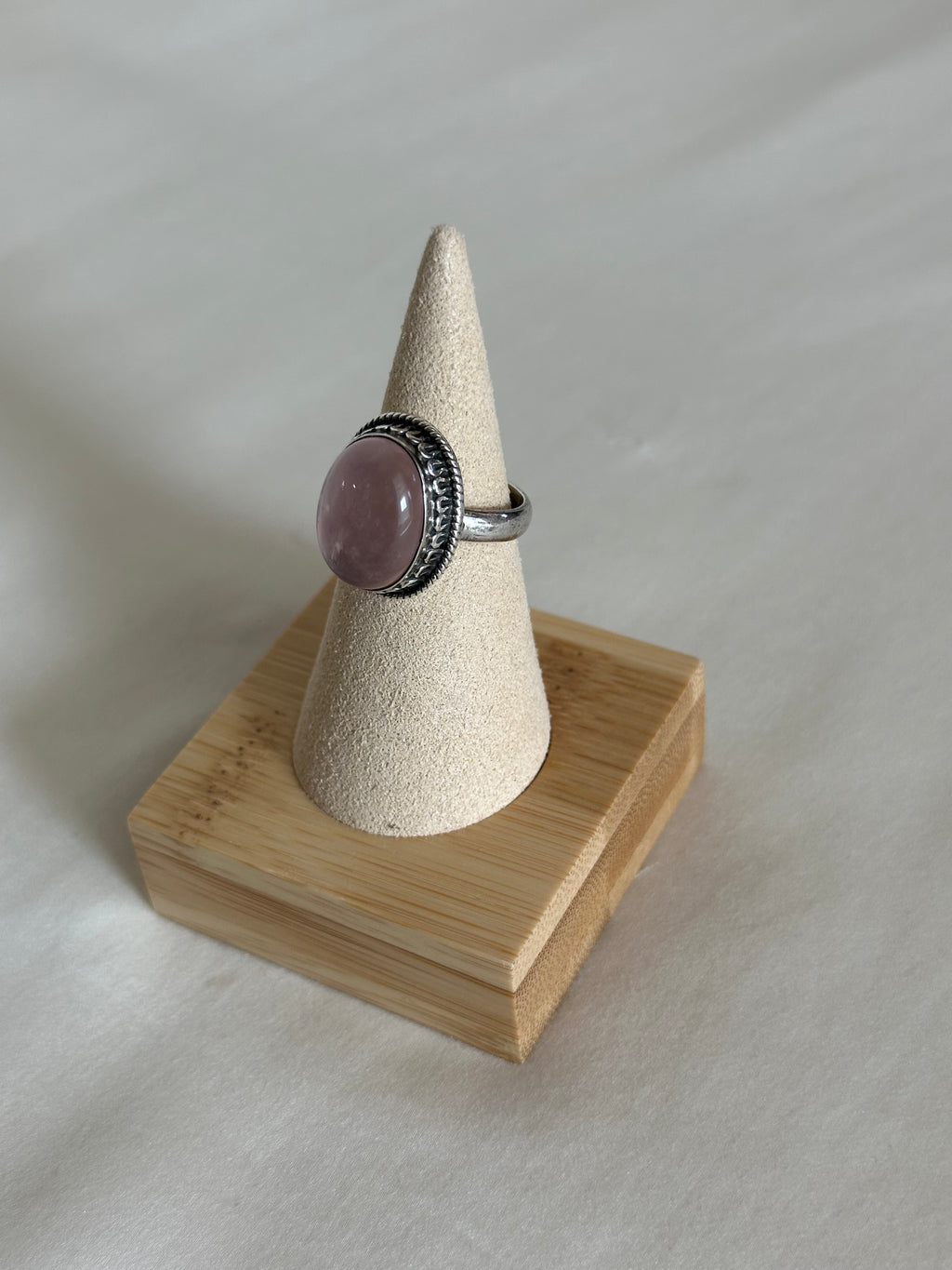 Rose Quartz Sterling Silver Ring