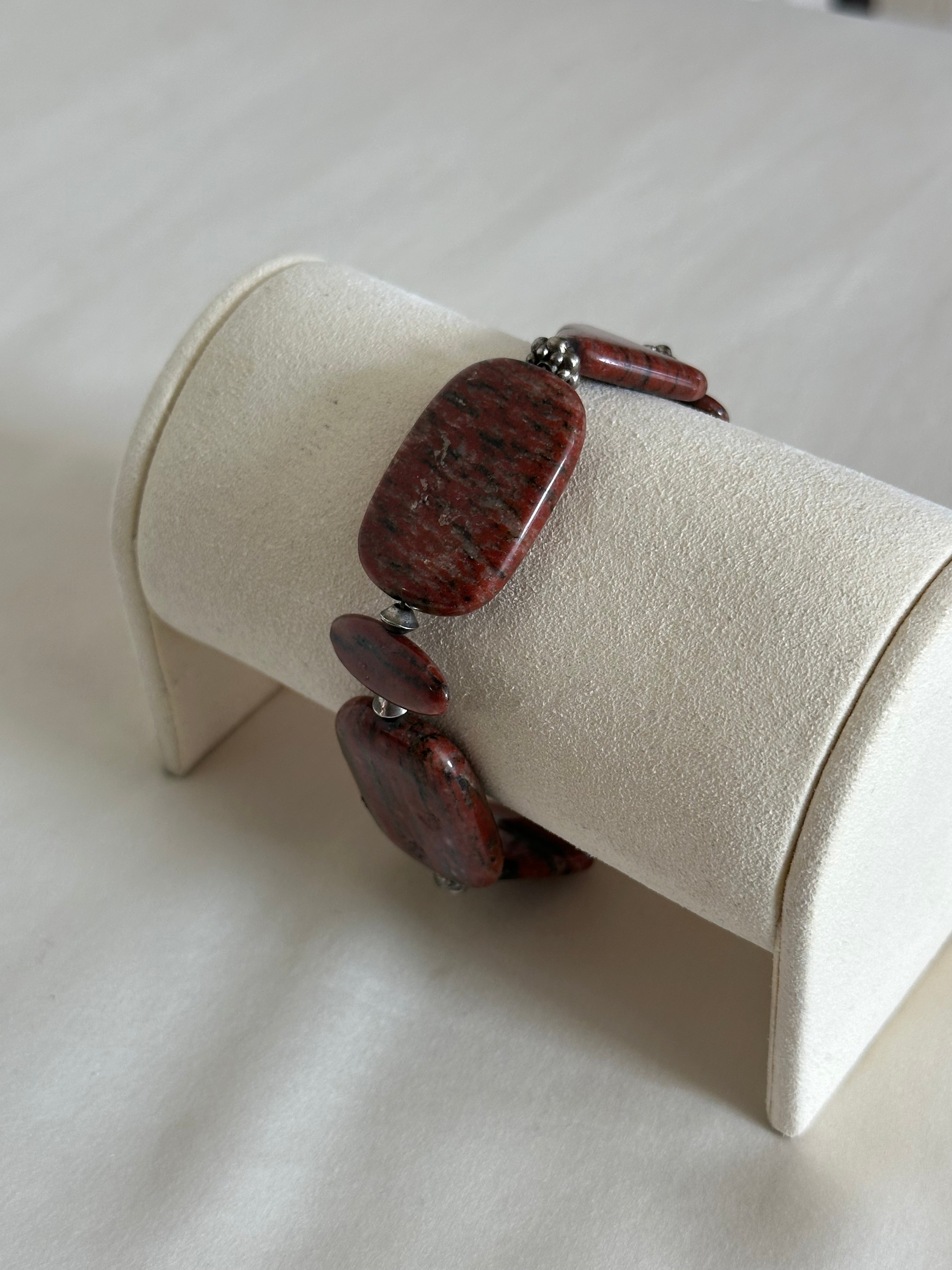 Red Jasper Toggle Bracelet