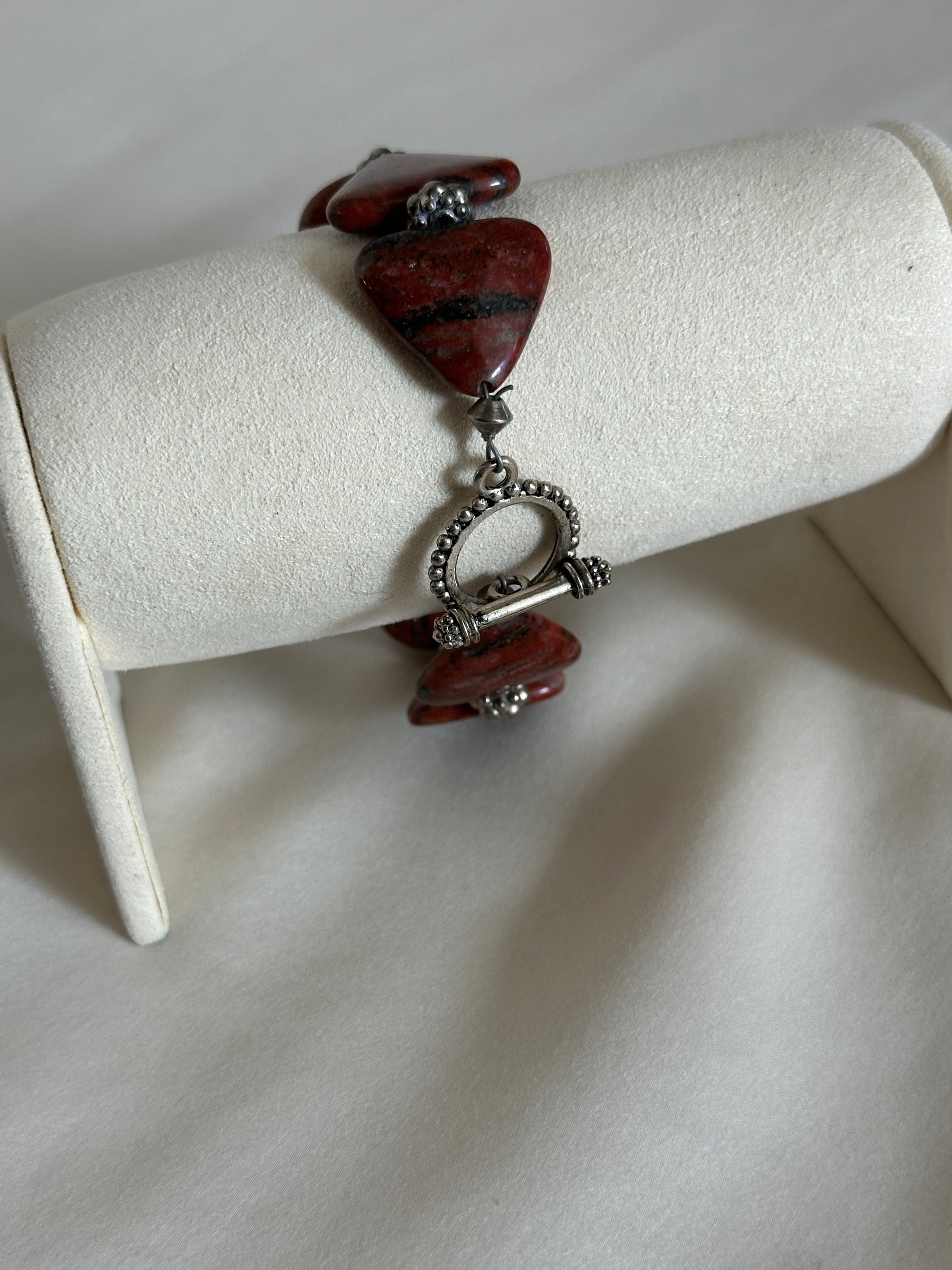 Red Jasper Toggle Bracelet