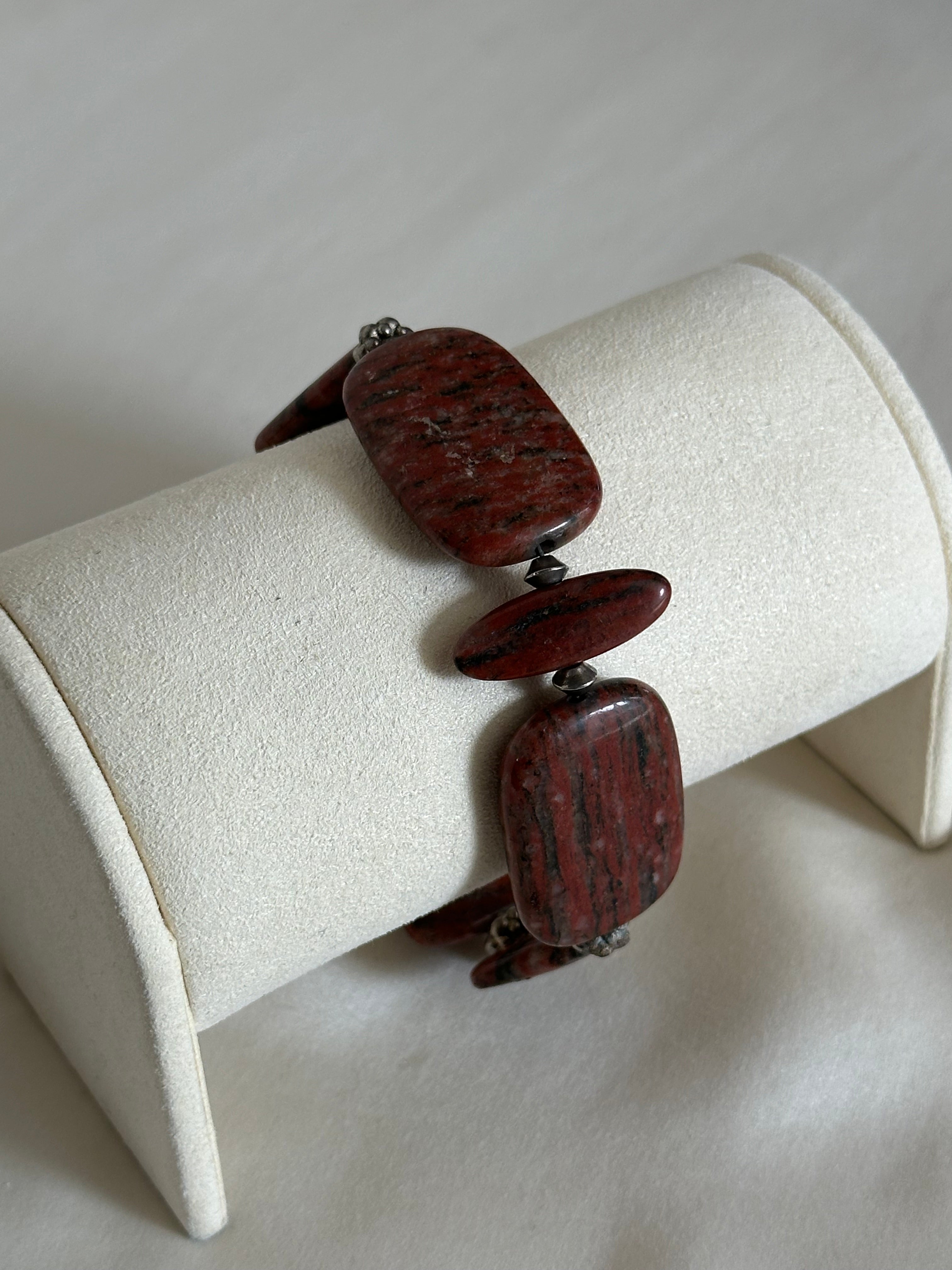 Red Jasper Toggle Bracelet