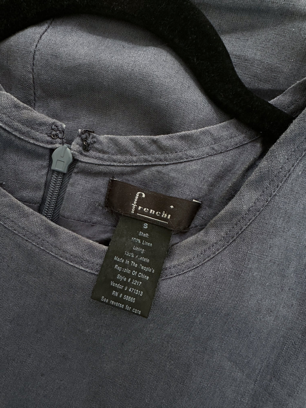 Stone Blue Linen Mini Dress