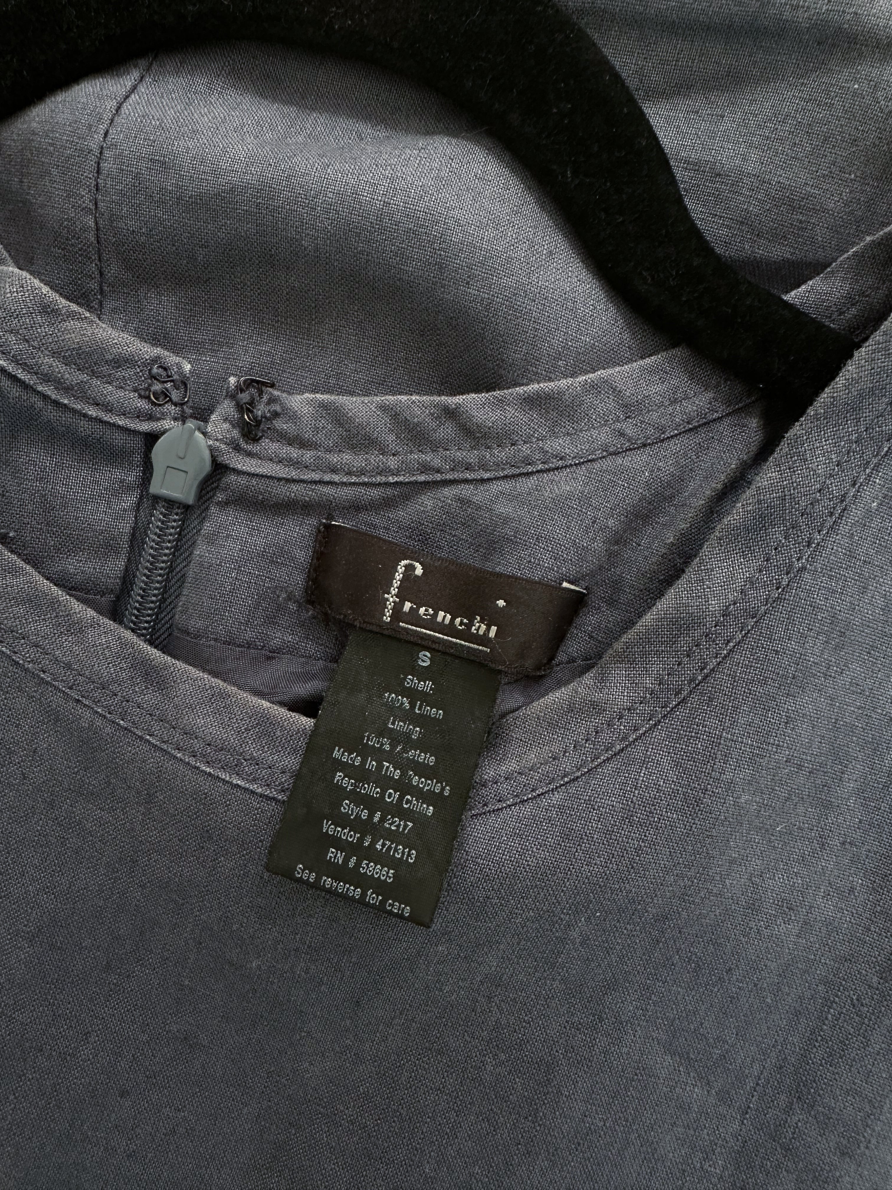 Stone Blue Linen Mini Dress