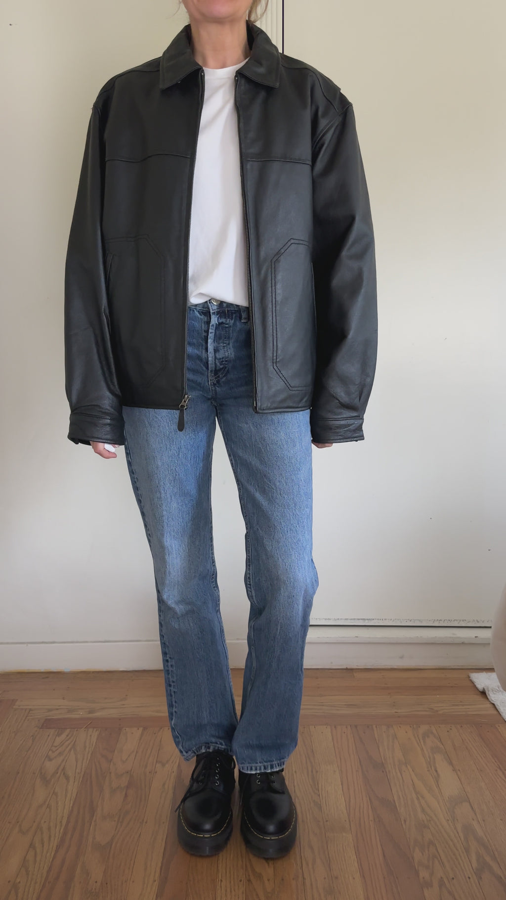 Boxy Leather Jacket