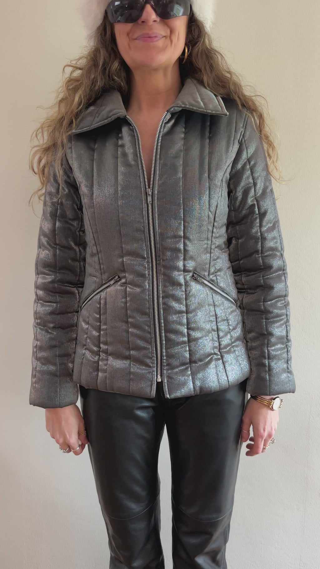 Quilted Metallic Jacket