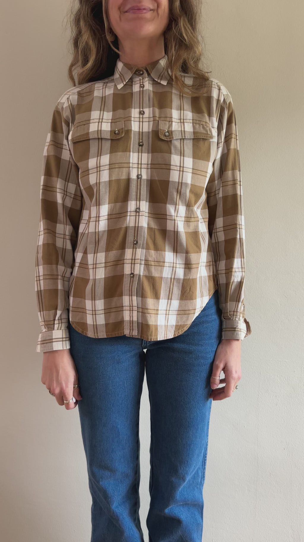 Western Plaid Button-Up Shirt