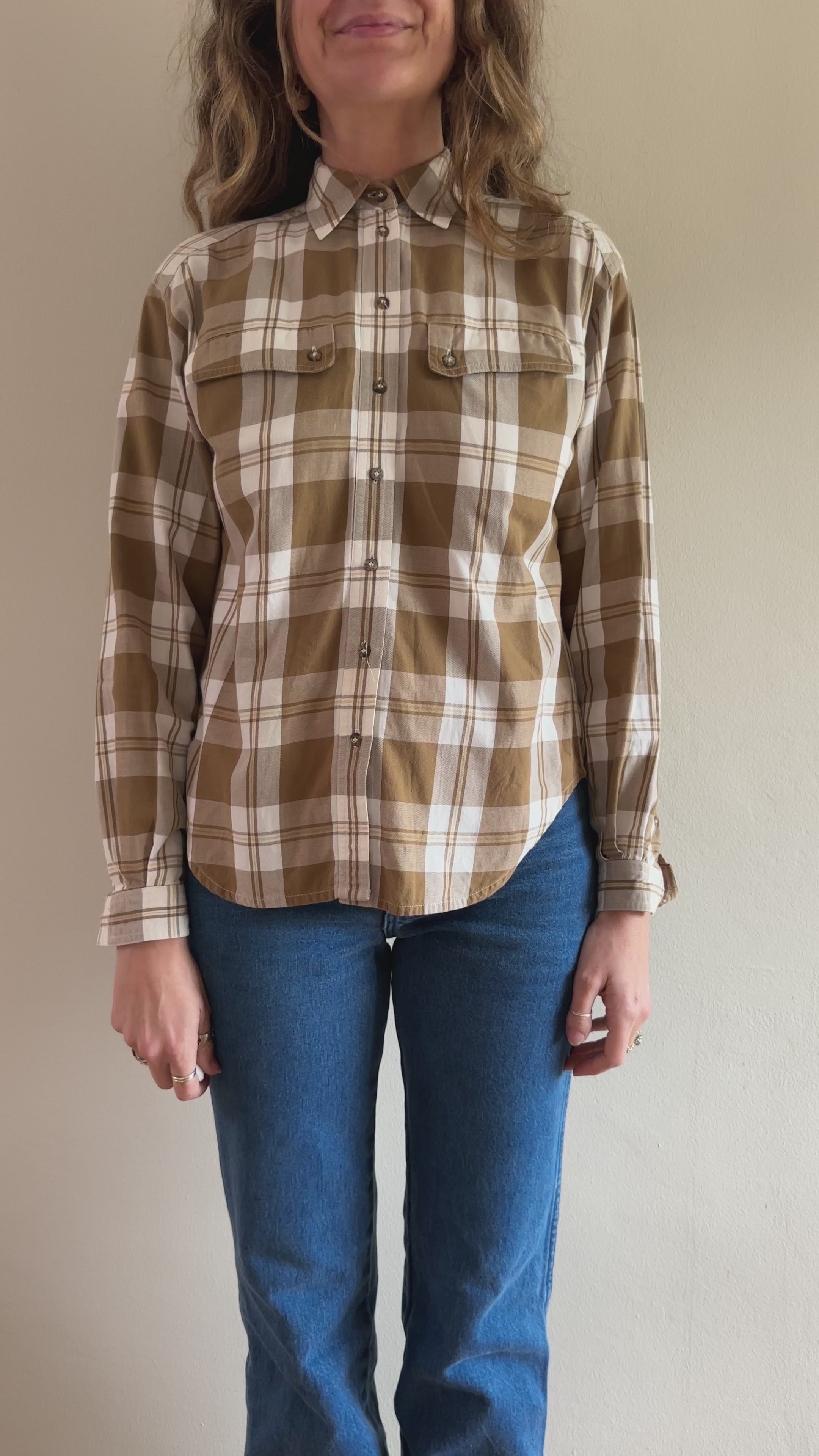 Western Plaid Button-Up Shirt
