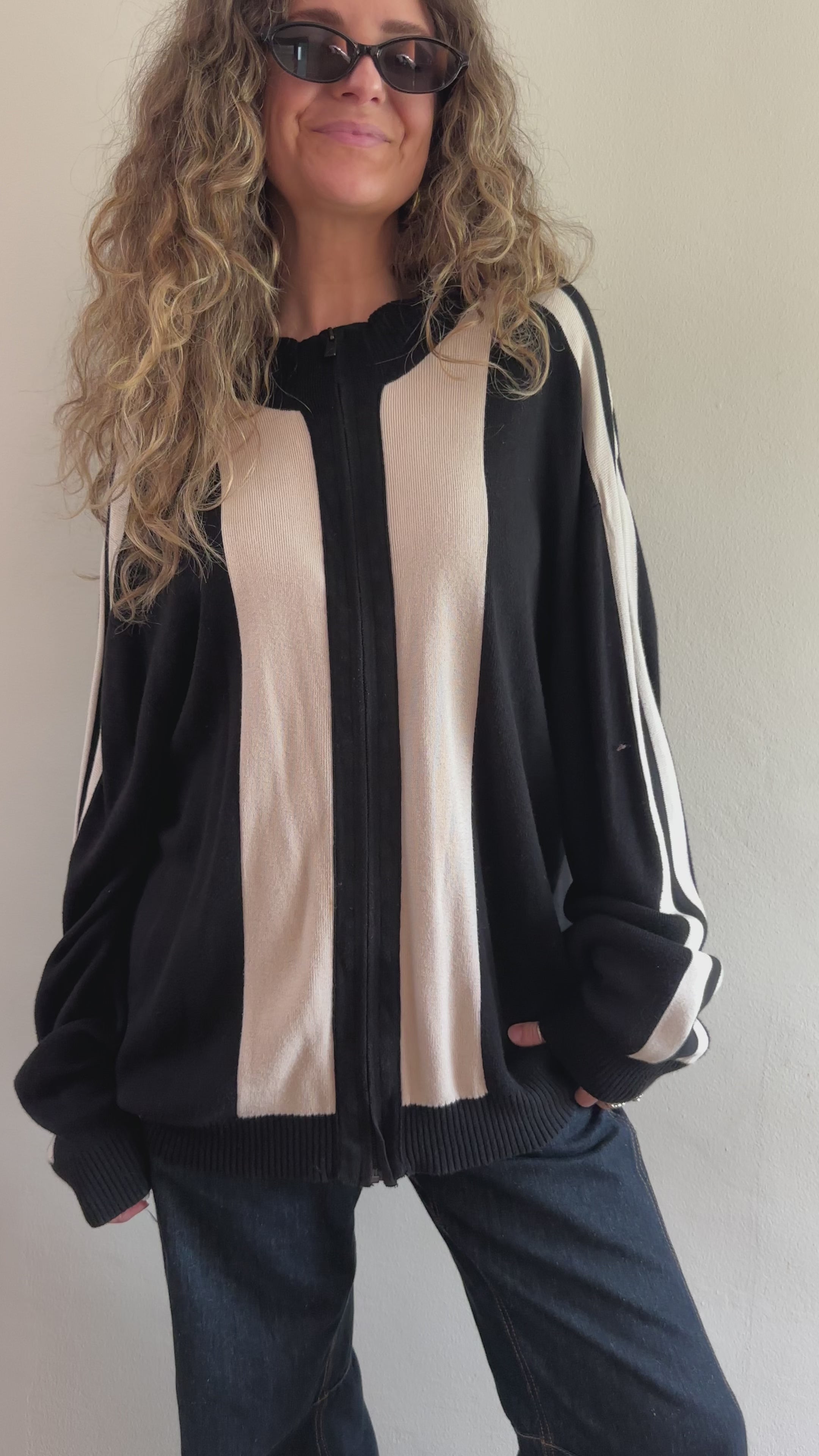 Perry Ellis Zip-Up Mock Neck Knit