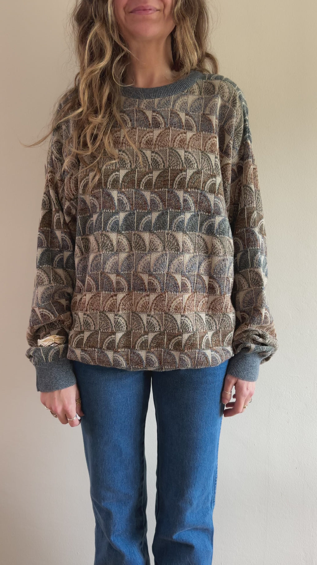 Patterned Knit Sweater