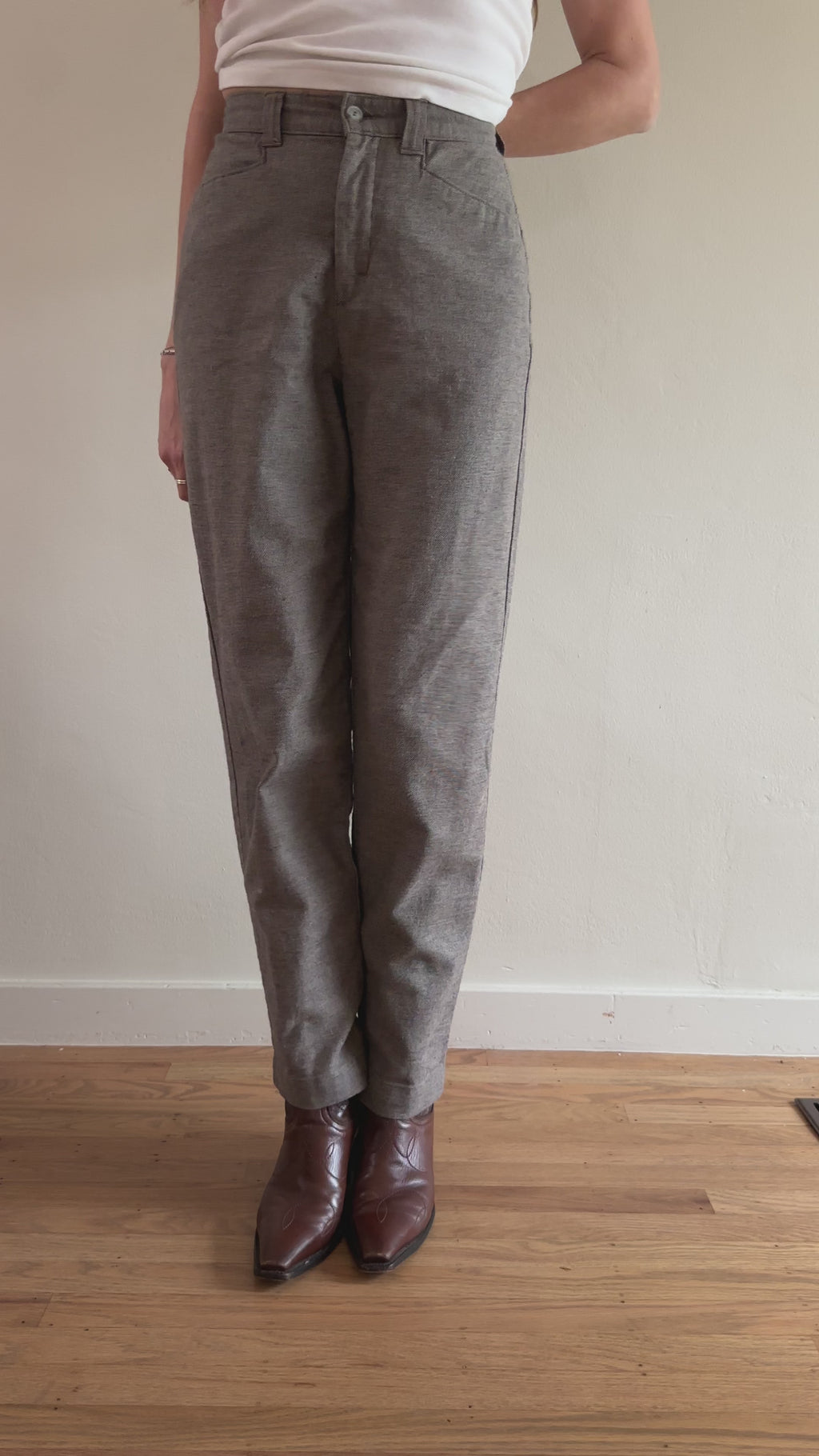 90s Cotton Textured Trouser