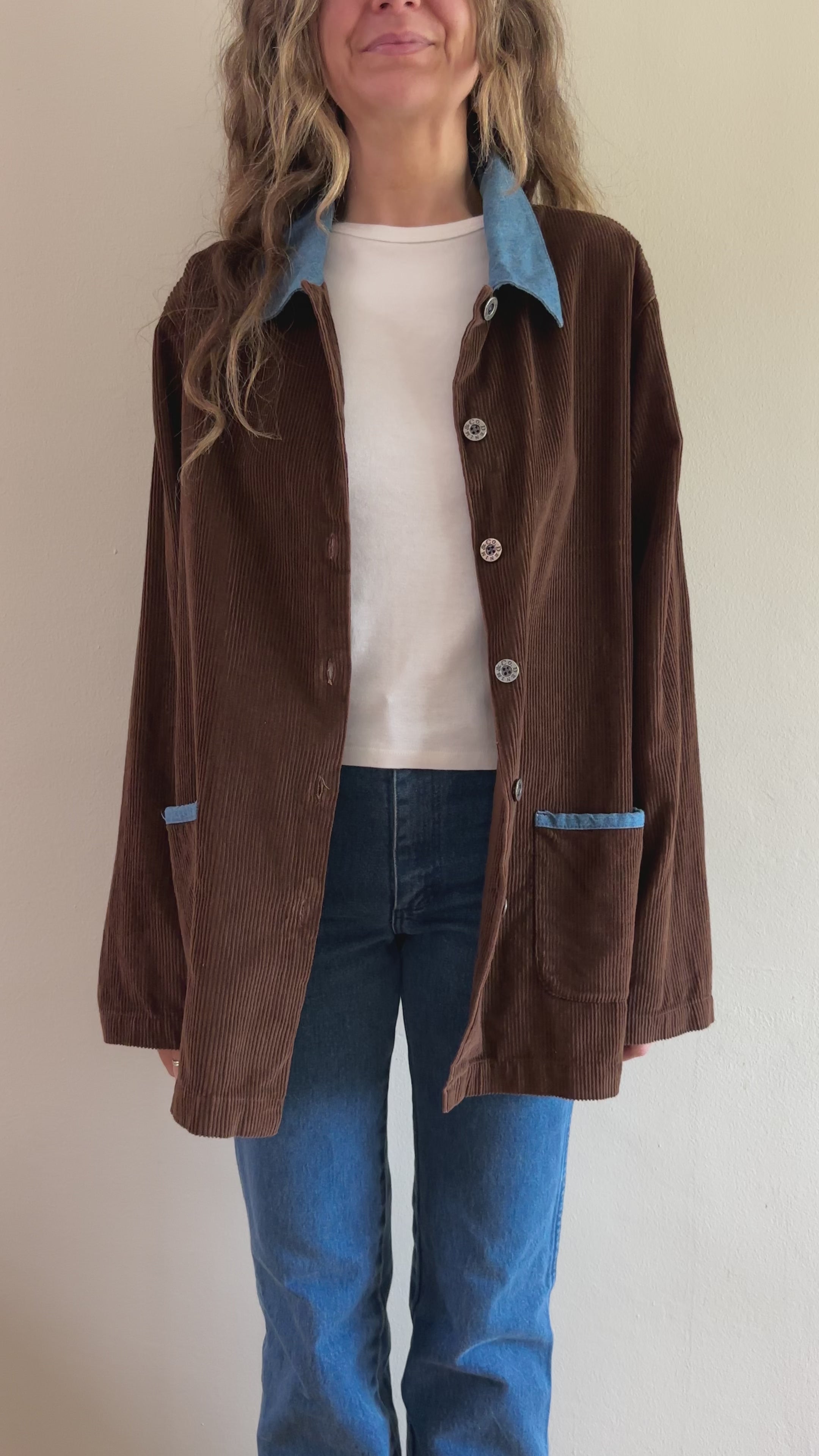Corduroy Button-Up Jacket