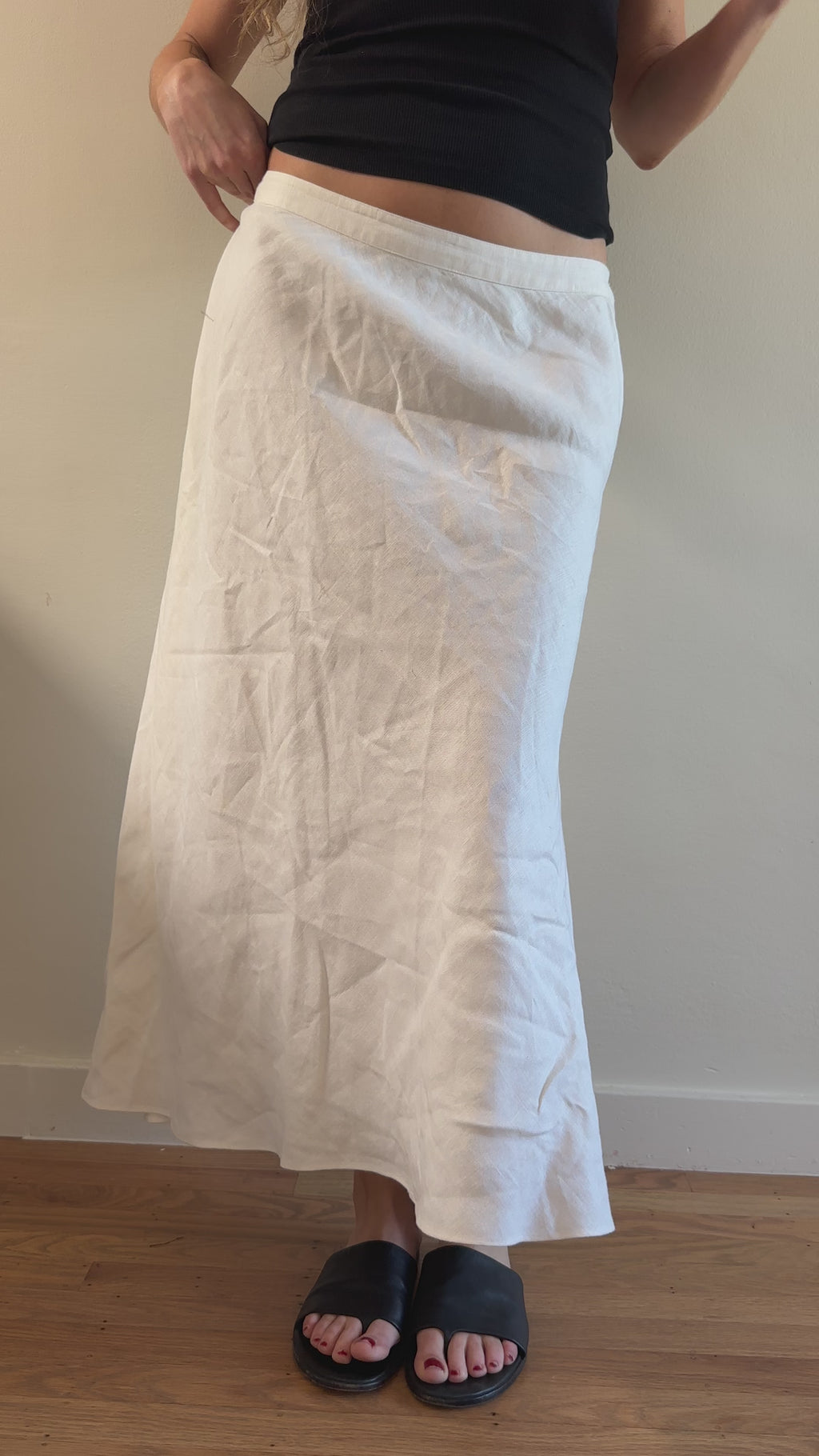 Ralph Lauren White Linen Maxi Skirt