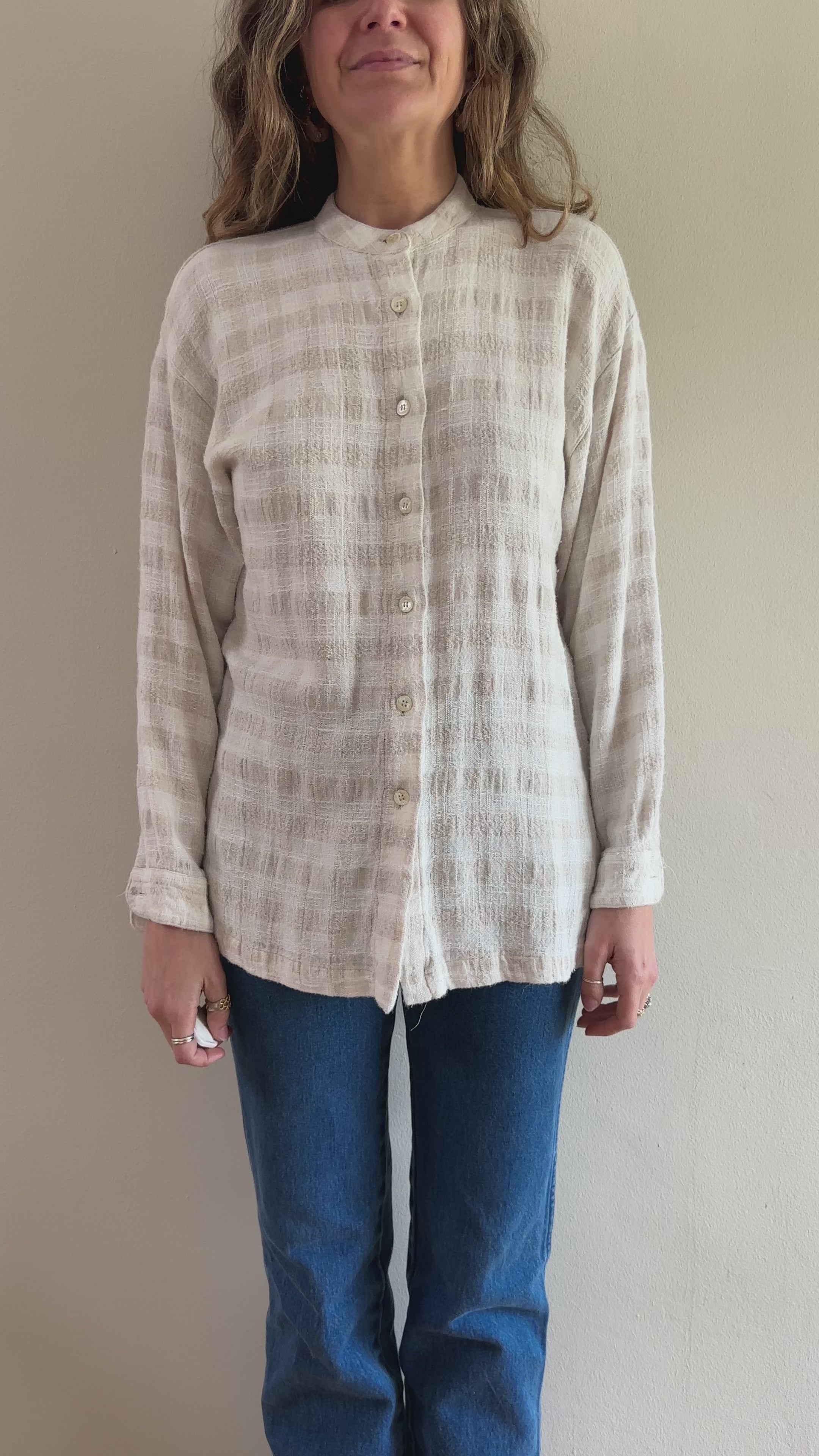 Black & White Plaid Flannel Shirt