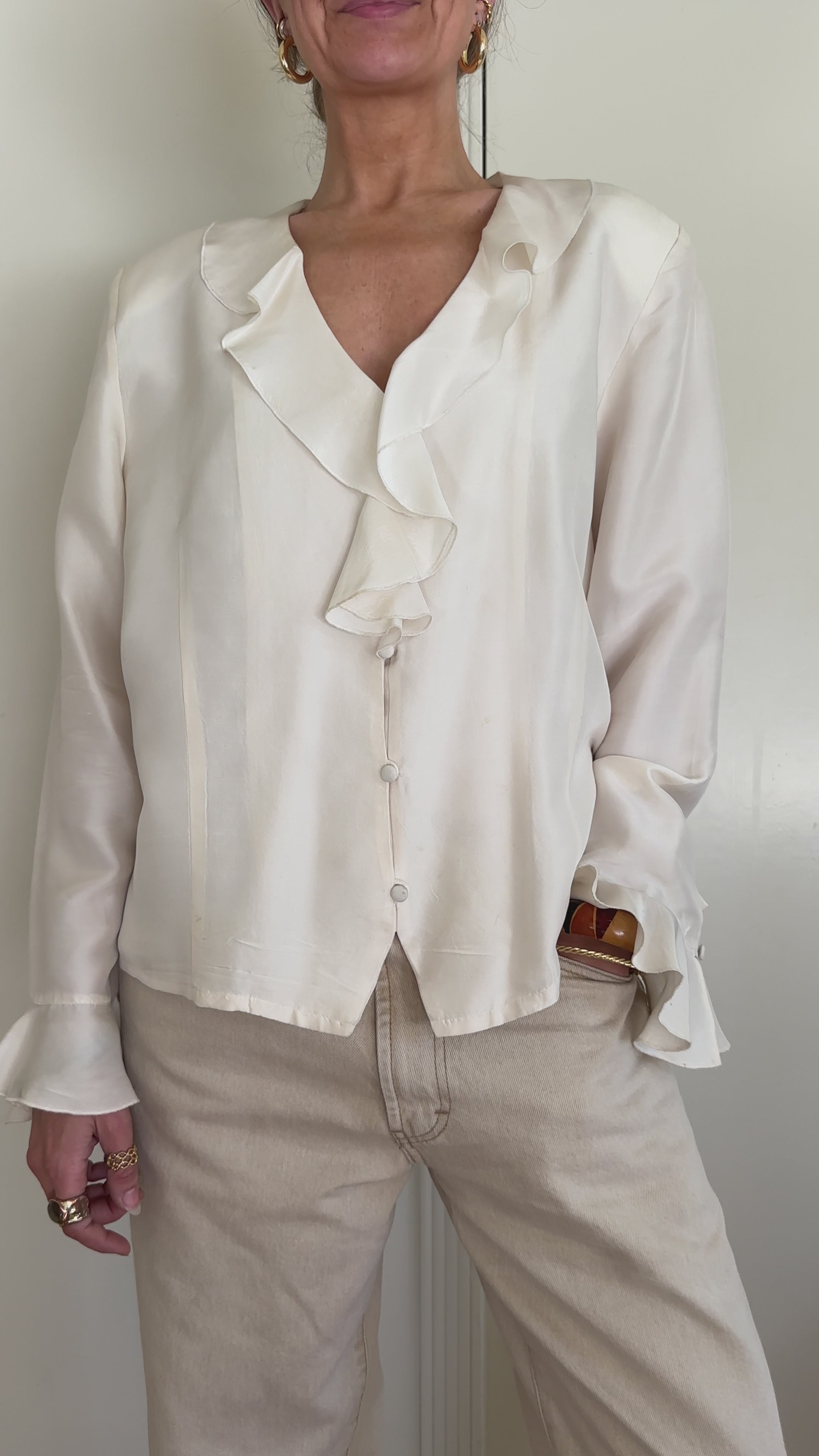 Silk Ruffle Blouse
