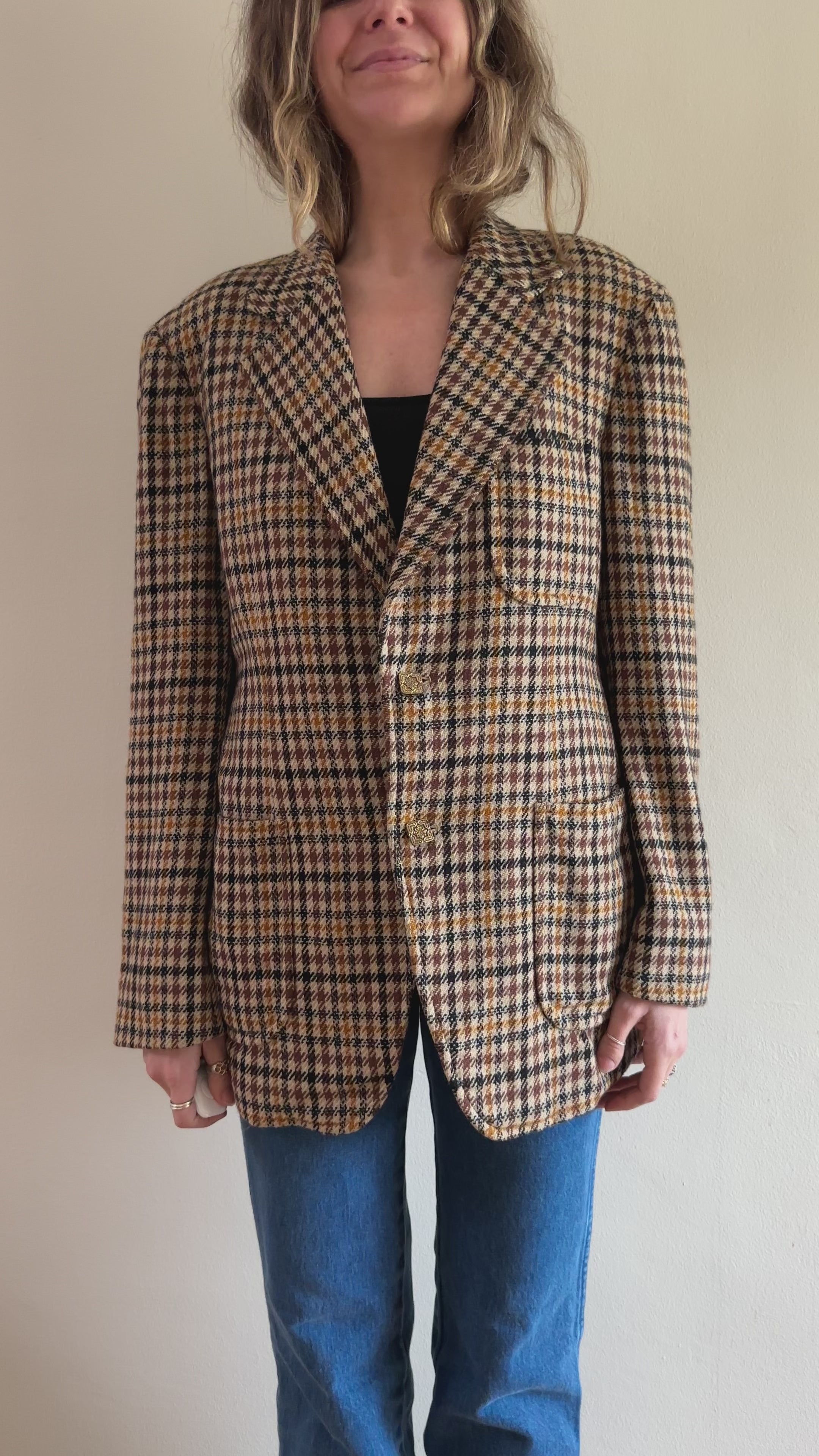 70s Plaid Blazer