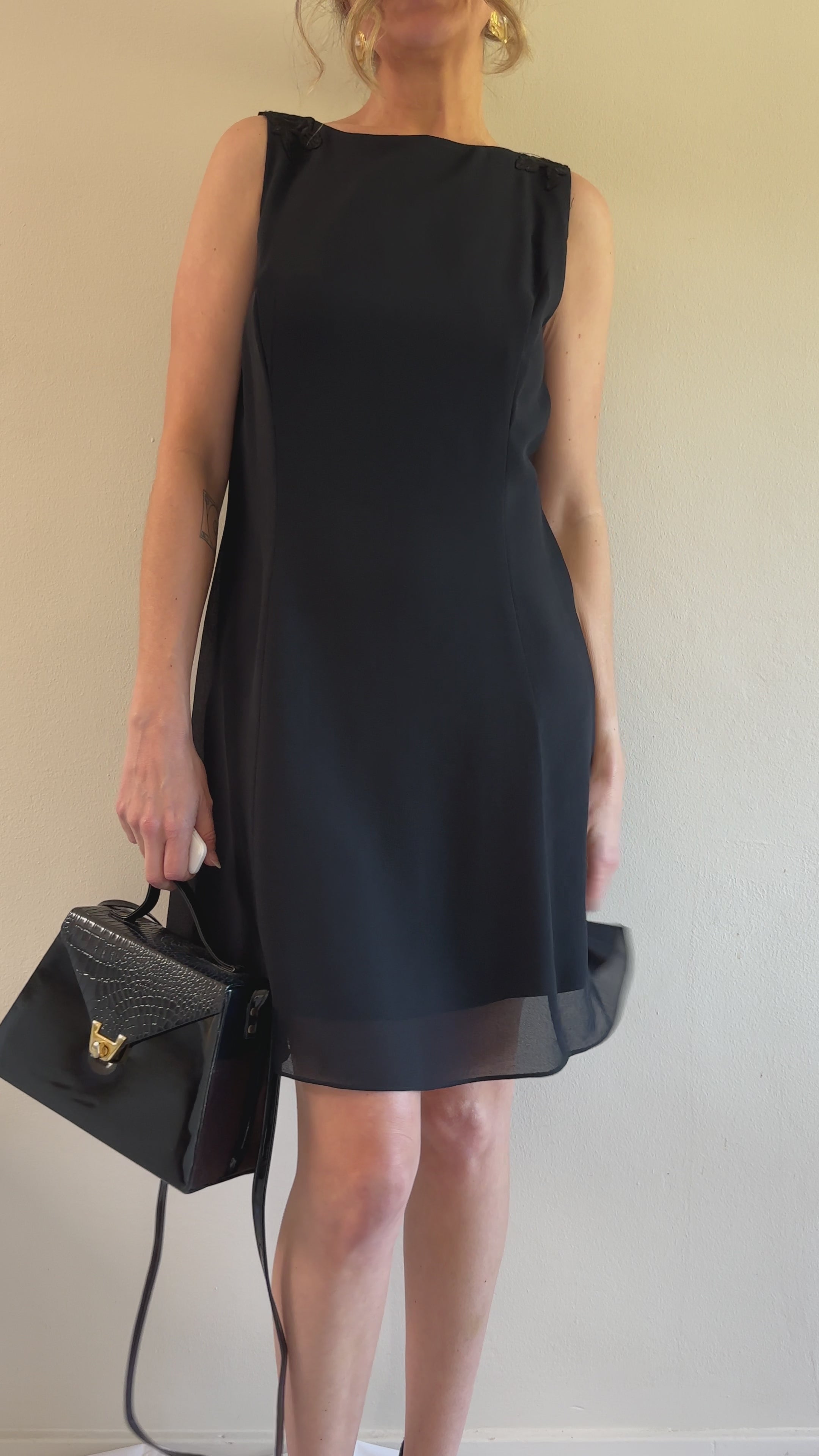 Scott McClintok Boat Neck A-Line Dress